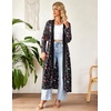 image:imageEkouaer Women Zipper Robe Long Sleeve Housecoat Soft Nightgown with PocketsButterfly