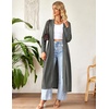 image:imageEkouaer Women Zipper Robe Long Sleeve Housecoat Soft Nightgown with PocketsMedium Grey