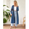 image:imageEkouaer Women Zipper Robe Long Sleeve Housecoat Soft Nightgown with PocketsNavy Gray