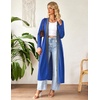 image:imageEkouaer Women Zipper Robe Long Sleeve Housecoat Soft Nightgown with PocketsSnorkel Blue