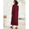 image:imageEkouaer Women Zipper Robe Long Sleeve Housecoat Soft Nightgown with PocketsWine Red