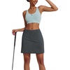 image:imageEkouaer Womens Active Performance Skort Lightweight Skirt for Golf TennisAdark Grey