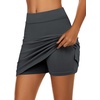 image:imageEkouaer Womens Active Performance Skort Lightweight Skirt for Golf TennisAdark Grey