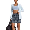 image:imageEkouaer Womens Active Performance Skort Lightweight Skirt for Golf TennisBlack Flower