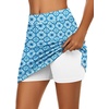 image:imageEkouaer Womens Active Performance Skort Lightweight Skirt for Golf TennisBlue Floral