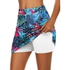 image:imageEkouaer Womens Active Performance Skort Lightweight Skirt for Golf TennisBlue Pink Leopard