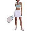 image:imageEkouaer Womens Active Performance Skort Lightweight Skirt for Golf TennisBpocketswhite