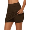 image:imageEkouaer Womens Active Performance Skort Lightweight Skirt for Golf TennisBrown