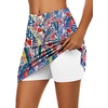 image:imageEkouaer Womens Active Performance Skort Lightweight Skirt for Golf TennisColorful Leaf Print
