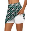 image:imageEkouaer Womens Active Performance Skort Lightweight Skirt for Golf TennisGreen Flower