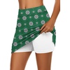 image:imageEkouaer Womens Active Performance Skort Lightweight Skirt for Golf TennisGreen Print