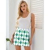 image:imageEkouaer Womens Active Performance Skort Lightweight Skirt for Golf TennisGreen White Plaid