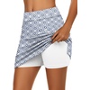 image:imageEkouaer Womens Active Performance Skort Lightweight Skirt for Golf TennisGrey Pattern