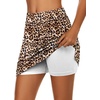 image:imageEkouaer Womens Active Performance Skort Lightweight Skirt for Golf TennisLeopard Print