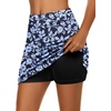 image:imageEkouaer Womens Active Performance Skort Lightweight Skirt for Golf TennisNavy Flower