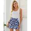 image:imageEkouaer Womens Active Performance Skort Lightweight Skirt for Golf TennisNavy Flower