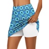 image:imageEkouaer Womens Active Performance Skort Lightweight Skirt for Golf TennisOcean Flower