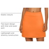 image:imageEkouaer Womens Active Performance Skort Lightweight Skirt for Golf TennisOrange