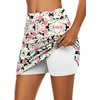 image:imageEkouaer Womens Active Performance Skort Lightweight Skirt for Golf TennisPink Floral