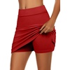 image:imageEkouaer Womens Active Performance Skort Lightweight Skirt for Golf TennisRed