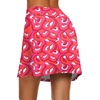 image:imageEkouaer Womens Active Performance Skort Lightweight Skirt for Golf TennisRed Art Wave