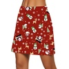 image:imageEkouaer Womens Active Performance Skort Lightweight Skirt for Golf TennisRed Christmas Print