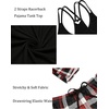 image:imageEkouaer Womens Cami Pajama Set Sleeveless Racerback Tank Top Soft SleepwearBlack Plaid