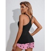 image:imageEkouaer Womens Cami Pajama Set Sleeveless Racerback Tank Top Soft SleepwearButterfly Print