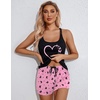 image:imageEkouaer Womens Cami Pajama Set Sleeveless Racerback Tank Top Soft SleepwearButterfly Print