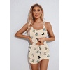 image:imageEkouaer Womens Cami Pajama Set Sleeveless Racerback Tank Top Soft SleepwearColorful Butterfly