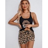 image:imageEkouaer Womens Cami Pajama Set Sleeveless Racerback Tank Top Soft SleepwearLeopard Print