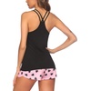 image:imageEkouaer Womens Cami Pajama Set Sleeveless Racerback Tank Top Soft SleepwearPink Heart