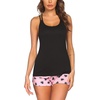 image:imageEkouaer Womens Cami Pajama Set Sleeveless Racerback Tank Top Soft SleepwearPink Heart