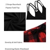 image:imageEkouaer Womens Cami Pajama Set Sleeveless Racerback Tank Top Soft SleepwearRed Plaid