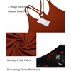 image:imageEkouaer Womens Cami Pajama Set Sleeveless Racerback Tank Top Soft SleepwearWine Red