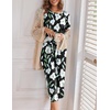image:imageEkouaer Womens Capri Pajama Sets Print Short Sleeve Sleepwear Top and PantsBlack White Lily