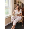 image:imageEkouaer Womens Capri Pajama Sets Print Short Sleeve Sleepwear Top and PantsDiamond Silhouette Flower