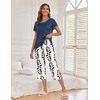 image:imageEkouaer Womens Capri Pajama Sets Print Short Sleeve Sleepwear Top and PantsKhaki Vine Branches
