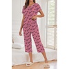 image:imageEkouaer Womens Capri Pajama Sets Print Short Sleeve Sleepwear Top and PantsLove Print