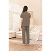 image:imageEkouaer Womens Cotton Pajamas Set Short Sleeve Button Down Pjs with PantsBrown