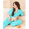 image:imageEkouaer Womens Cotton Pajamas Set Short Sleeve Button Down Pjs with PantsButterfly