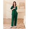 image:imageEkouaer Womens Cotton Pajamas Set Short Sleeve Button Down Pjs with PantsGreen