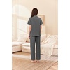 image:imageEkouaer Womens Cotton Pajamas Set Short Sleeve Button Down Pjs with PantsGrey