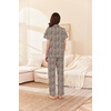 image:imageEkouaer Womens Cotton Pajamas Set Short Sleeve Button Down Pjs with PantsLeopard