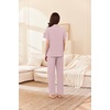 image:imageEkouaer Womens Cotton Pajamas Set Short Sleeve Button Down Pjs with PantsPink
