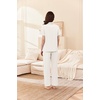 image:imageEkouaer Womens Cotton Pajamas Set Short Sleeve Button Down Pjs with PantsWhite