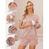 image:imageEkouaer Womens Maternity Nursing Pajamas Set Breastfeeding Sleepwear PjsApink