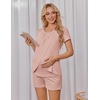 image:imageEkouaer Womens Maternity Nursing Pajamas Set Breastfeeding Sleepwear PjsApink