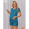 image:imageEkouaer Womens Maternity Nursing Pajamas Set Breastfeeding Sleepwear PjsBlue