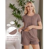 image:imageEkouaer Womens Maternity Nursing Pajamas Set Breastfeeding Sleepwear PjsBrown